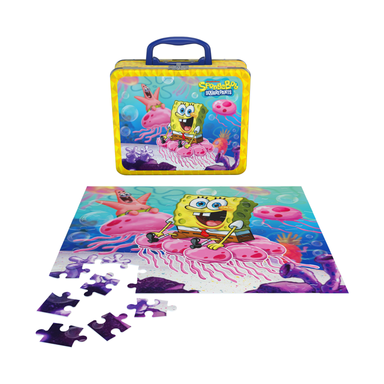 Set of 3 Miniature Vintage Spongebob SquarePants Tin Lunch Boxes