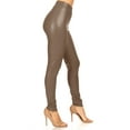 thumbnail image 2 of Moa Collection Women's Faux Leather Stretch Comfy Soild Fashion Leggings Pants, 2 of 5