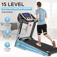 thumbnail image 3 of 3.25HP Foldable Treadmill with 15 levels Auto Incline /Low Noise Motorized , Famistar 9028S Treadmill Exercise walking Running Machine for home, w/ Heart Pulse System, Free Knee Strap Gift, 3 of 16