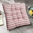 thumbnail image 5 of Chair Cushion Pads - Striped Dining Kitchen Office Chair Seat Cushion with Ties - Durable Cotton Fabric Cover - Indoor Use, 16x16 in, 5 of 8