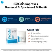 BioGaia Gastrus Chewable Tablets, Adult Probiotic Supplement for Stomach Discomfort, Constipation, Gas, Bloating, Regularity, Non-GMO, 30 Tablets, 2 Pack