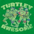 thumbnail image 2 of Men's Teenage Mutant Ninja Turtles Distressed Turtley Awesome  Graphic Tee Kelly Heather Small, 2 of 3