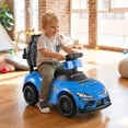 thumbnail image 4 of Costway Toyota Licensed Ride on Push Car with Parent-Control Handle Music Safety Guardrail Blue, 4 of 10