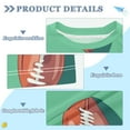 thumbnail image 2 of FORMRS Boys Rash Guard Short Sleeves Swim Shirt Quick Dry UPF 50+ Sun Protection, Sizes 3-12T, Brown American Footballs, 2 of 6