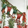 thumbnail image 3 of 4-Pack Large Christmas Stockings – 18" Santa and Reindeer Non-Woven Xmas Stockings for Fireplace Hanging, Holiday Gift Boots Decorations, 3 of 8