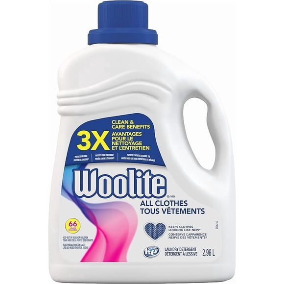 Woolite Everyday, Détergent à Lessive, Méga Format Économique, 2,96 L, avec Color Renew - les Vêtements Paraissent Plus Longs Plus Longtemps 1 Unité, 66 Brassées