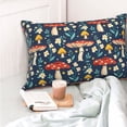 thumbnail image 4 of Fotbe Colorful Mushrooms Funda de Almohada Decorativa Estilo Occidental, Lujo en Algodón, Fundas para Almohadas King, Cojín Estampado para Decoración del Hogar-16"x24", 4 of 6