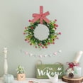 thumbnail image 1 of Uuiauoio Wreath Decorations Kitchen Mini Cabinet Wreaths with Plaid Bow Artificial Hanging Garland Farmhouse for Holiday Front Door Porch Wall Window Decor, 1 of 6