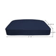 thumbnail image 3 of Honeycomb Outdoor Textured Solid Indigo Blue Rounded Seat Pad (2-Pack), 3 of 6