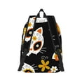 thumbnail image 6 of Rocae Cat Skulls and Flowers for Durable Canvas Backpack Leisure Large Bag Travel Rucksack Multi-function Backpack Medium, 6 of 8