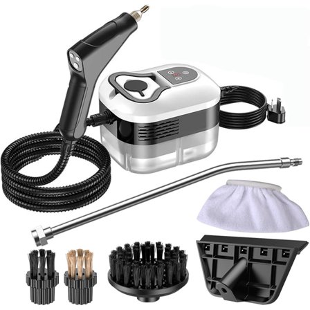 Steam Cleaner for Home & Car Detailing, 2500W Pressurized Handheld Steam Cleaner, 15s Fast Heating, 6 Levels Steam Output, 1.2L Water Tank