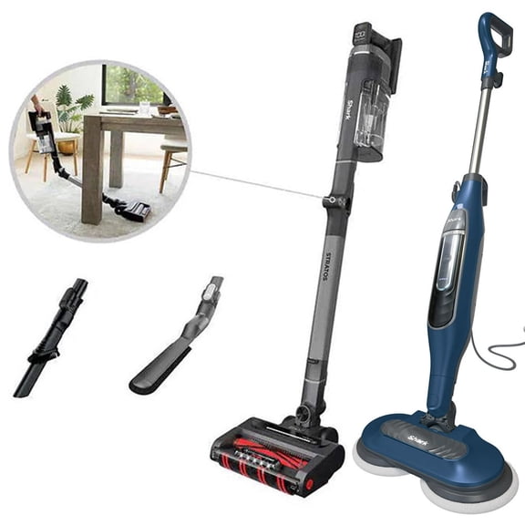 Restored Shark UZ865H Stratos Cordless Stick Vacuum with Clean Sense IQ Bundle with Shark Steam & Scrub All-in-One Scrubbing & Sanitizing Steam Mop (Refurbished)