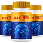 (3 Pack) Max Brain Pro Advanced Support, Max BrainPro Nootropic Pills (180 Capsules)
