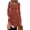 Brick Red, variant on Sampeel Womens Square Neck Long Sleeve Fall Dresses Casual Babydoll Sweater Dress