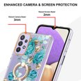 thumbnail image 3 of Allytech Galaxy A32 5G Case Cover, Soft TPU Back Cover with Ring Holder Stand Shockproof Anti-Scratch Slim Fit Bumper Phone Case for Samsung Galaxy A32 5G, Green Flower, 3 of 4