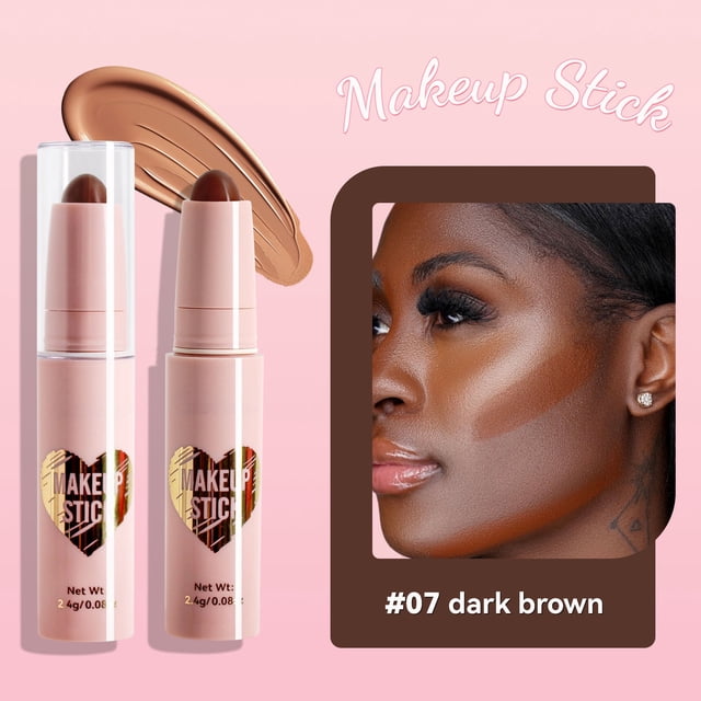 Cremas de contorno Iluminador Barra iluminadora dimensional natural Corrector de perla multifuncional Barra de retoque de rubor de gusano de seda.4 Un cuidado personal