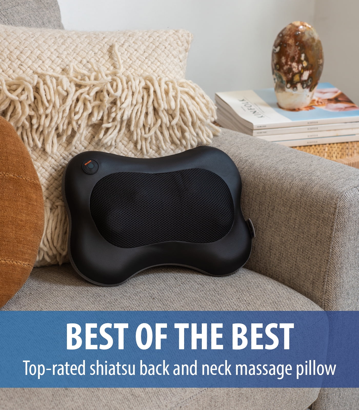  Zyllion Shiatsu Neck and Back Massager - 3D Kneading Deep  Tissue Massage with Heat for Shoulders, Legs, Feet and Muscle Pain Relief -  Black (ZMA-28-BK) : Health & Household