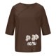 thumbnail image 4 of Blusas de Manga Corta para las Mujeres Impresas Cuello Redondo Camiseta Casual, Blusa de Algodón de Imitación para las Mujeres, 4 of 4