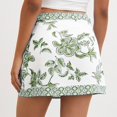 thumbnail image 4 of Minifalda Talakeno con estampado floral, color verde playa, verano, playa, para mujer, 4 of 7