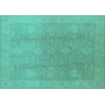 thumbnail image 1 of Ahgly Company Indoor Rectangle Oriental Turquoise Blue Industrial Area Rugs, 7' x 10', 1 of 4