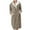 Khaki, variant on Women's Plush Fleece Hooded Bathrobe, Long Length Wrap AroundRobe, Soft Cozy Loungewear, Hotel Style Gown, Comfortable Spa Robe with Pockets Bronze M