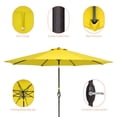 thumbnail image 7 of ACEGOSES 9ft Outdoor Patio Umbrella with Tilt 8 Ribs and Crank, Waterproof Sunshade Canopy for Garden and Yard,Yellow, 7 of 7
