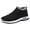 Black, variant on Men Lightweight Snow Boots Winter Anti-Slip Ankle Booties Waterproof Slip On Warm Fleece Lined Sneaker(Blue,44)