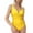 Yellow, variant on Swimsuits 1 Piece Bathing Suit Retro Ruched Push Up Vintage Padded Swimwear Green Swimsuit Coverup For Women