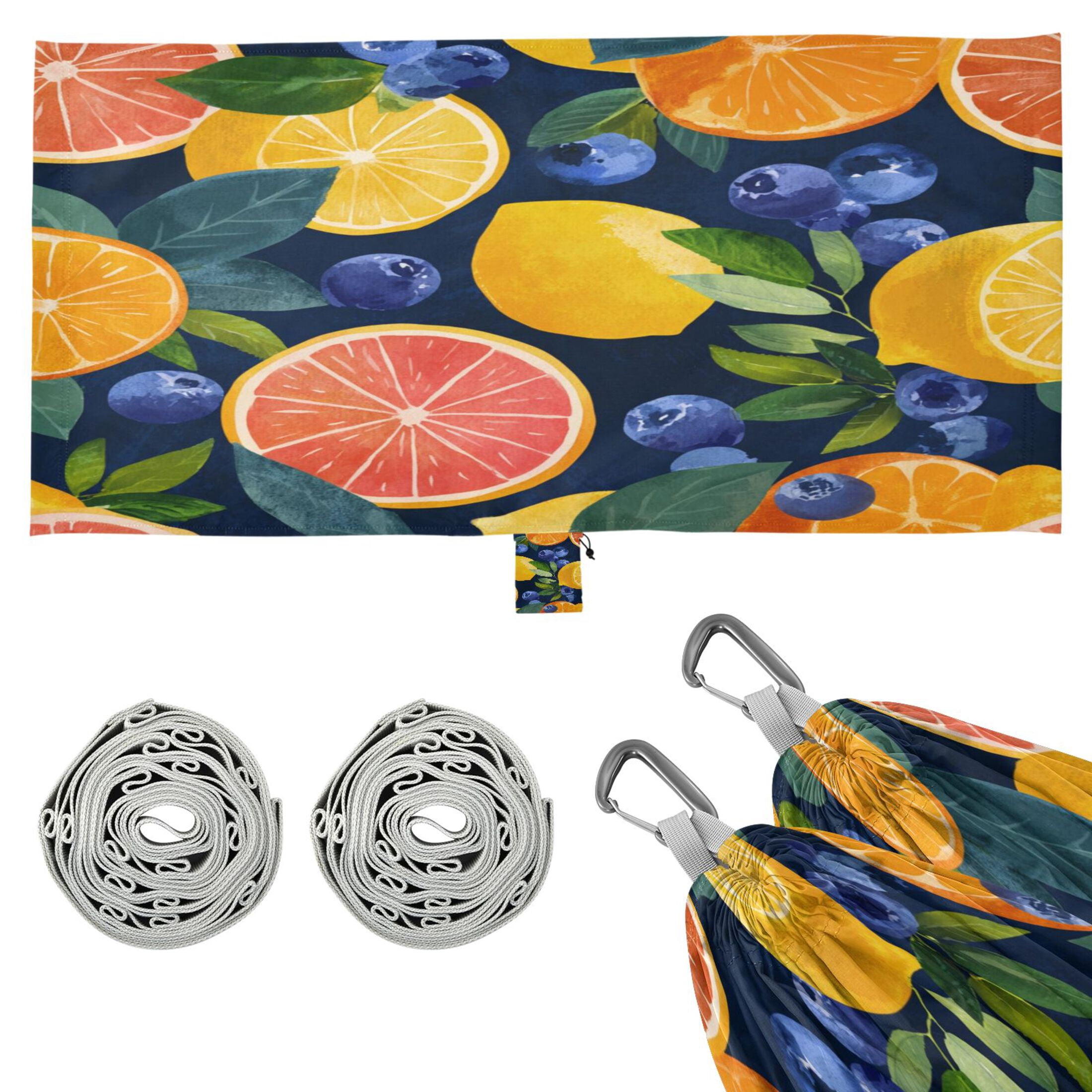 Hanging Hammock Portable Travel Camping For Outdooor Beach Camping Hiking Oranges Lemons & Grapefruits