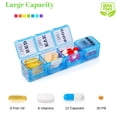 thumbnail image 6 of Pill Organizer 4 Times a Day,Portable Weekly Pill Box Medicine Organizer Box 7 Days 28 Compartment to Hold Vitamins, Medication，Medical Plastics, 6 of 9