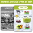 thumbnail image 2 of Contenedores de almacenamiento LUXEAR Fresh Produce, juego de 3 piezas, color verde, 2 of 8