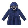 thumbnail image 2 of KYAIGUO Boys Girls Rain Jacket Lightweight Waterproof Hooded Water-resistant Jackets 3-11Y Lined Long Windbreaker, 2 of 8