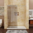 thumbnail image 6 of Sunny Shower 60" in. W x 72" in. H Frameless Sliding Shower Door 3/8" Glass Chrome Stainless Steel, 6 of 7