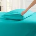 thumbnail image 5 of King Sheet Set 4 Piece Egyptian Cotton Turquoise Bed Sheet Set ( Flat Sheet + Fitted 18'' + 2 Pillow Cases ) 1000 Series Bedding Sheet Set California King Size Bed, 5 of 7