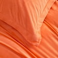 thumbnail image 3 of 3 Pieces Ultra Soft Velvet Duvet Cover Set, Cozy and Warm Bedding Comforter Cover Set, Queen Size, 1 Duvet Cover with 2 Pillow Shams, Orange, 3 of 5