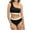 Black, variant on VBVC Womens Color-Block Bikini Sets One Shoulder Top with Mid Waist Two Piece Bathing Suit Swimwear