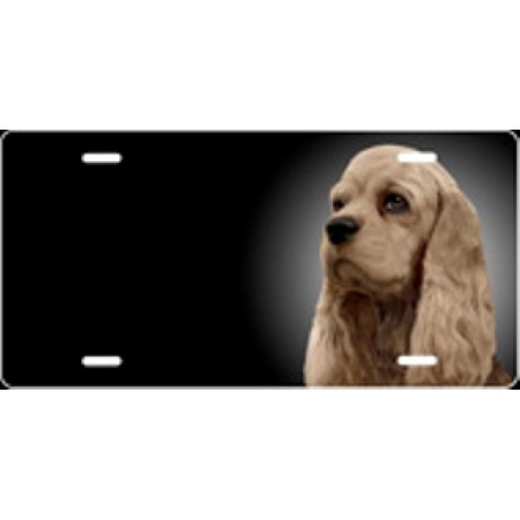 Cocker Spaniel Airbrush License Plate Free Names on this Air Brush