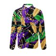 thumbnail image 4 of lcziwo Mens Mardi Gras Shirts Long Sleeve Novelty Mask Graphic Print Button Down Shirt Tuesday Carnival Party Blouse Tops Fashion Casual Lapel Shirt Multicolor XL, 4 of 6