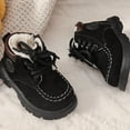 thumbnail image 5 of Miluxas Toddler Winter Snow Boots Boys Girls Cold Weather Baby Faux Fleece Soft Soles Warm Shoes (Infant/Toddler/) Black 2 Years, 5 of 5