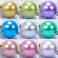 thumbnail image 2 of 25 globos metálicos de 5/10/12 pulgadas para decoración de fiestas de cumpleaños, diseño de fondo de boda, globo cromado dorado, plateado, azul y rosa, 2 of 5