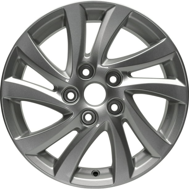 Sanction it can cheese 16 inch Aluminum Wheel Rim for 2012-2013 Mazda 3 5 Lug Tire Fits R16 -  Walmart.com