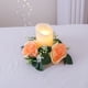 thumbnail image 4 of Hogar y cocina, Decoración del hogar, Cuadro colgante, Guirnalda, Corona de velas de rosas, Corona de velas de hojas con flores artificiales de seda, Decoración de mesa para bodas, fiestas de San Vale, 4 of 6