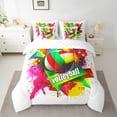 thumbnail image 2 of jejeloiu Volleyball Game 7-Piece Twin Bedding Sets,Ball Sport Theme Bedding Comforter Set,Watercolor Splatter Ink Sheet Sets For Boys Kids,Microfiber Bedroom Decor Reversible, 2 of 8