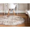 thumbnail image 2 of Unique Loom 3147082 5 x 5 ft. Larvotto Sofia Round Rug, Brown, 2 of 5