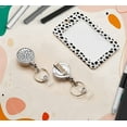 thumbnail image 5 of Retractable Badge Holder, Lightweight Plastic Badge Reel Retractable Card Holder with Key Ring Backing Belt Clip, 5 of 6