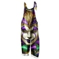 thumbnail image 3 of QATAINLAV Ofertas Del Dia de Hoy Relampago Womens Cotton Linen Wide Leg Jumpsuits Mardi Gras Loose Fit Adjustable Straps Romper Trendy Carnival Print Sleeveless Overalls Multicolor XXXXXL, 3 of 6