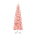 thumbnail image 4 of LuxenHome 7Ft Pre-Lit Pink Slim Tree with Metal Stand, 4 of 4