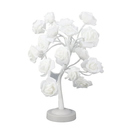 

Valentine s Day Tabletop Led Tree Light Remote Color Changing Rose Flower Artificial Tree Lamp For Home Decoration