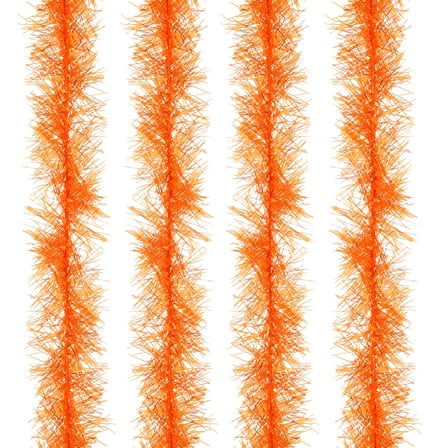 Uxcell 5Ft Feather Boa, 4Pcs Artificial Fluffy Feather Boas Party Decorations for DIY Crafts, Wedding Costume, Christmas, Concert, Halloween, Home Decor, Orange Yellow