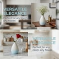 thumbnail image 6 of REGALWOVEN Mini White Ceramic Vase Small Ribbed Bud Vase for Single Stem Flower, Minimalist Decorative Tiny Vase for Vanity Sky Blue 2.8"L x 2.8"W x 4.3"H, 6 of 6
